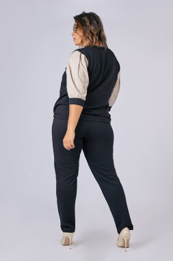 Комплект 14409 блуза,брюки черн.