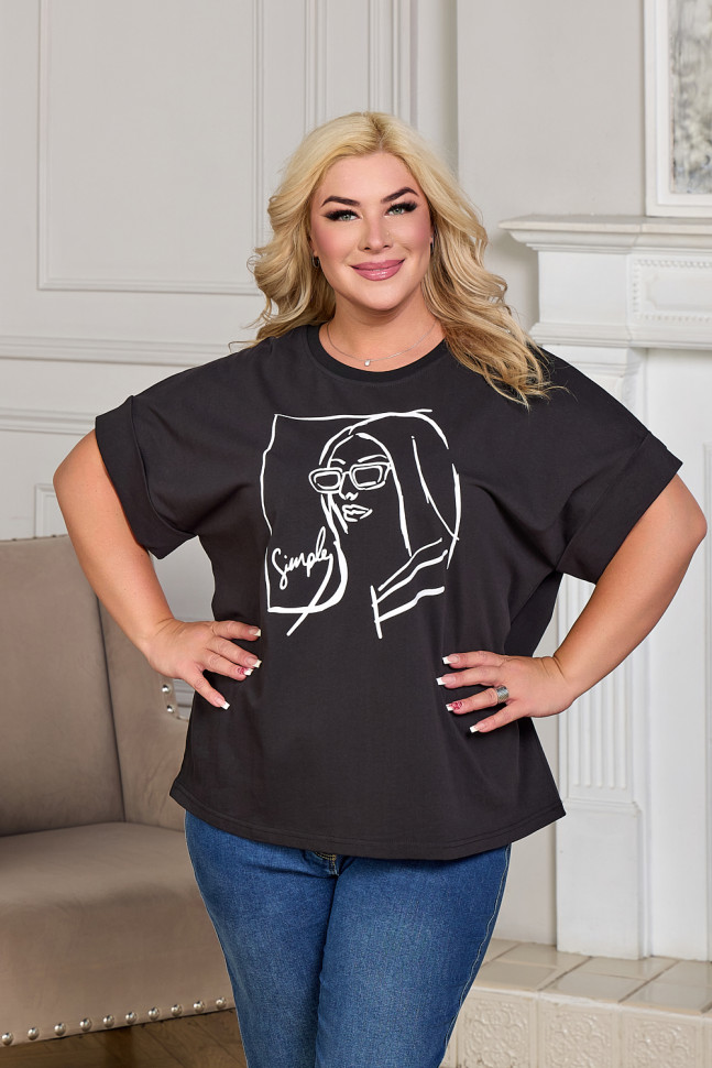 Футболка Лила тр.52-250001-004-50 Девушка