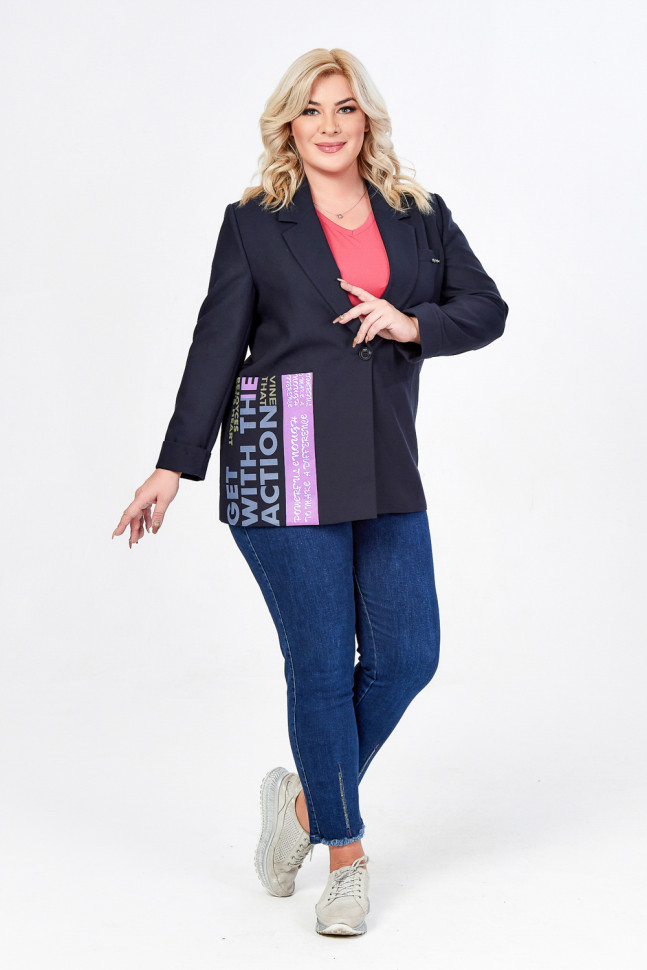 Жакет 7943-В т.син