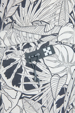 Комплект 1417-B жакет,брюки бел. цветы 
